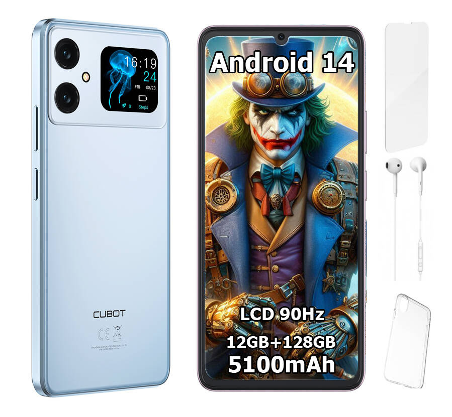Smartfon CUBOT A20 6,74" 12/128GB DUAL SIM LTE ANDROID 14 + ETUI + FOLIA