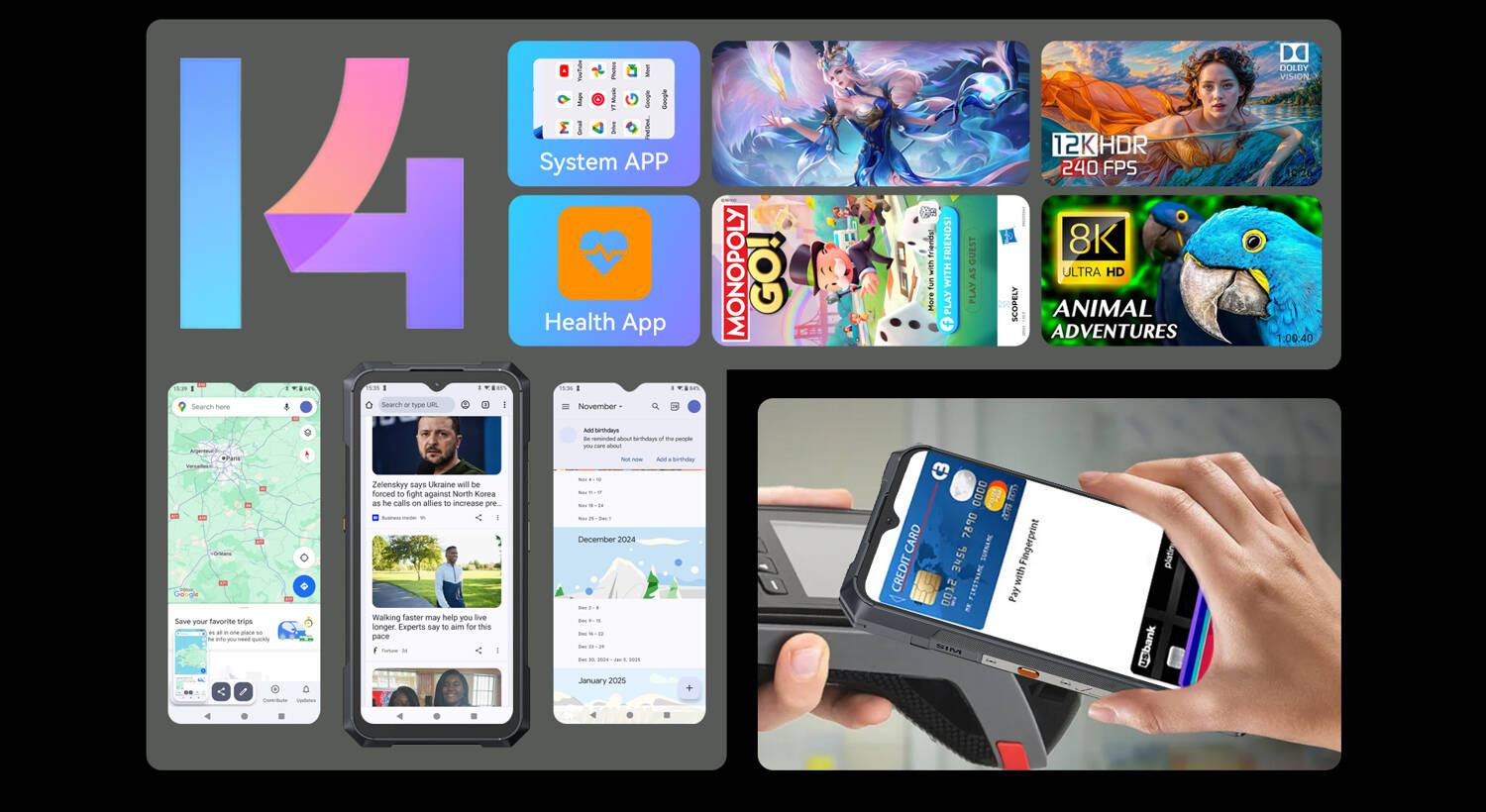 Smartfon CUBOT KING KONG X PRO 48/256GB NFC DUAL 5G PANCERNY IP69K MILITAR