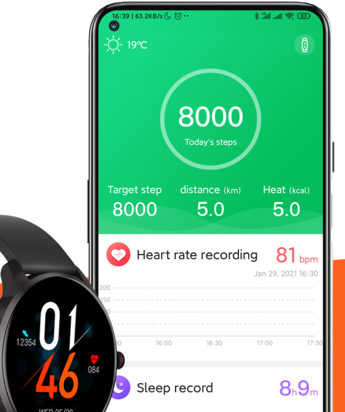 CUBOT C9 SMARTWATCH ZEGAREK 5ATM PULS KROKOMIERZ