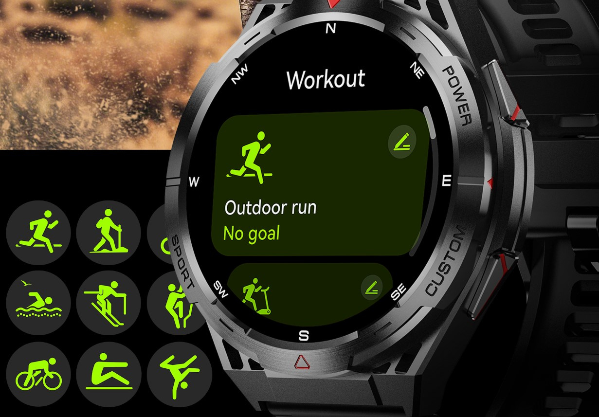 SMARTWATCH ZEGAREK MĘSKI CUBOT GT1 AMOLED GPS ROZMOWY PANCERNY MILITARNY