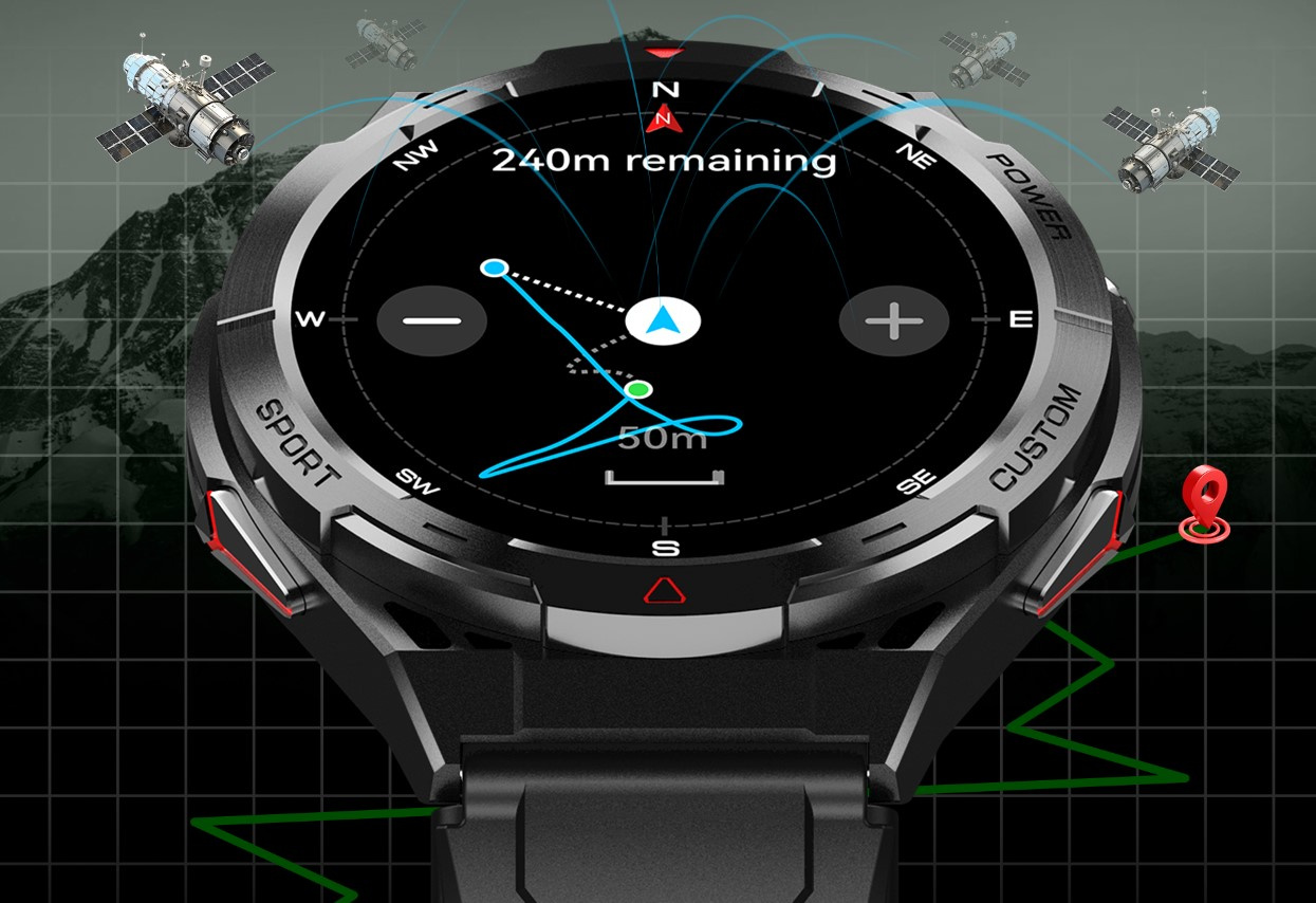 SMARTWATCH ZEGAREK MĘSKI CUBOT GT1 AMOLED GPS ROZMOWY PANCERNY MILITARNY