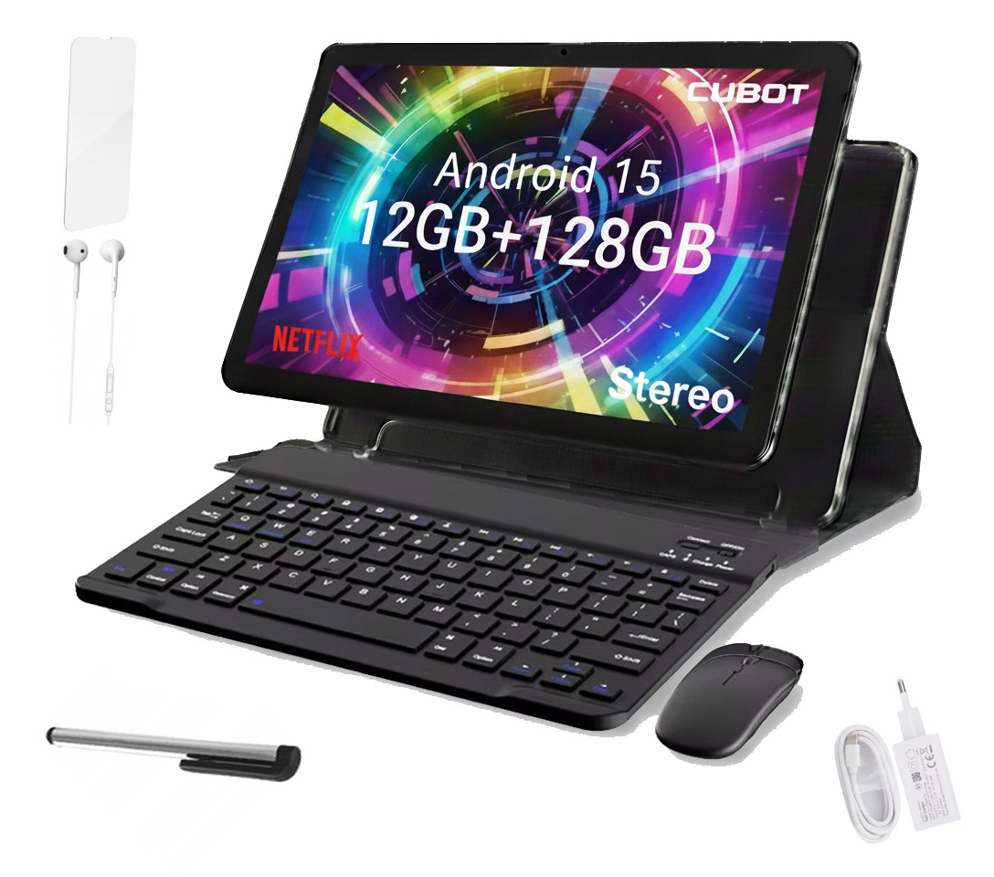 CUBOT Tablet TAB 65 10,1" HD+ 12/128GB Android 15 Klawiatura Mysz Etui