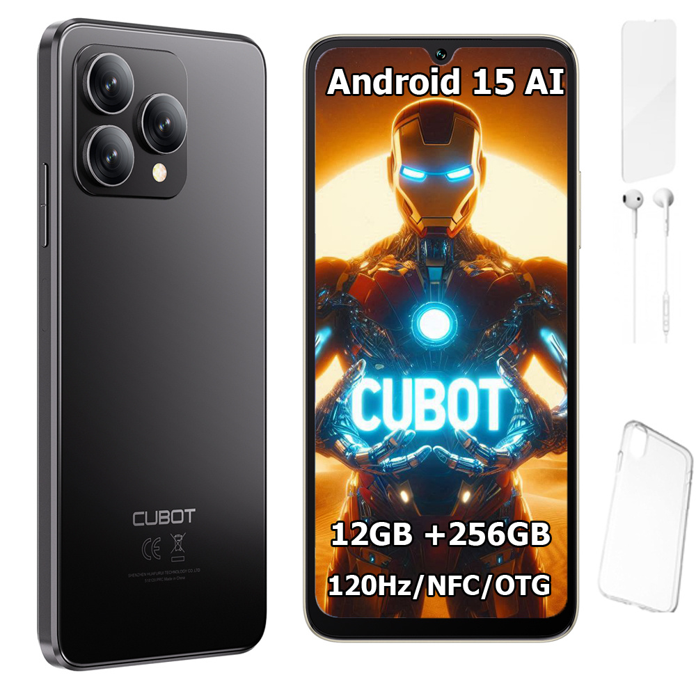 Smartfon CUBOT A40 6,88" 12/256GB DUAL SIM NFC ANDROID 15 + ETUI + FOLIA
