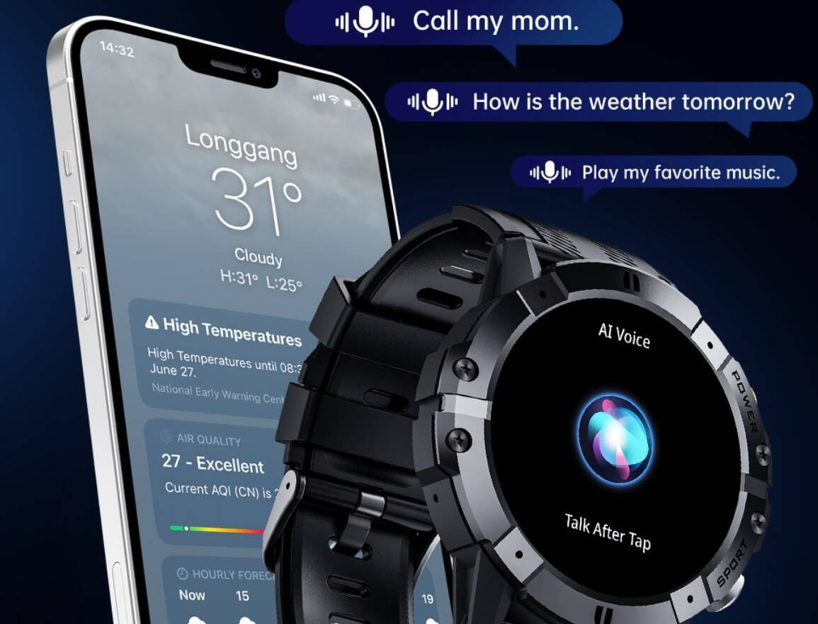 CUBOT C29 AI SMARTWATCH ZEGAREK SPORTOWY PANCERNY PULS ROZMOWY TELEFONICZNE