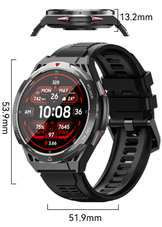 SMARTWATCH ZEGAREK MĘSKI CUBOT GT1 AMOLED GPS ROZMOWY PANCERNY MILITARNY
