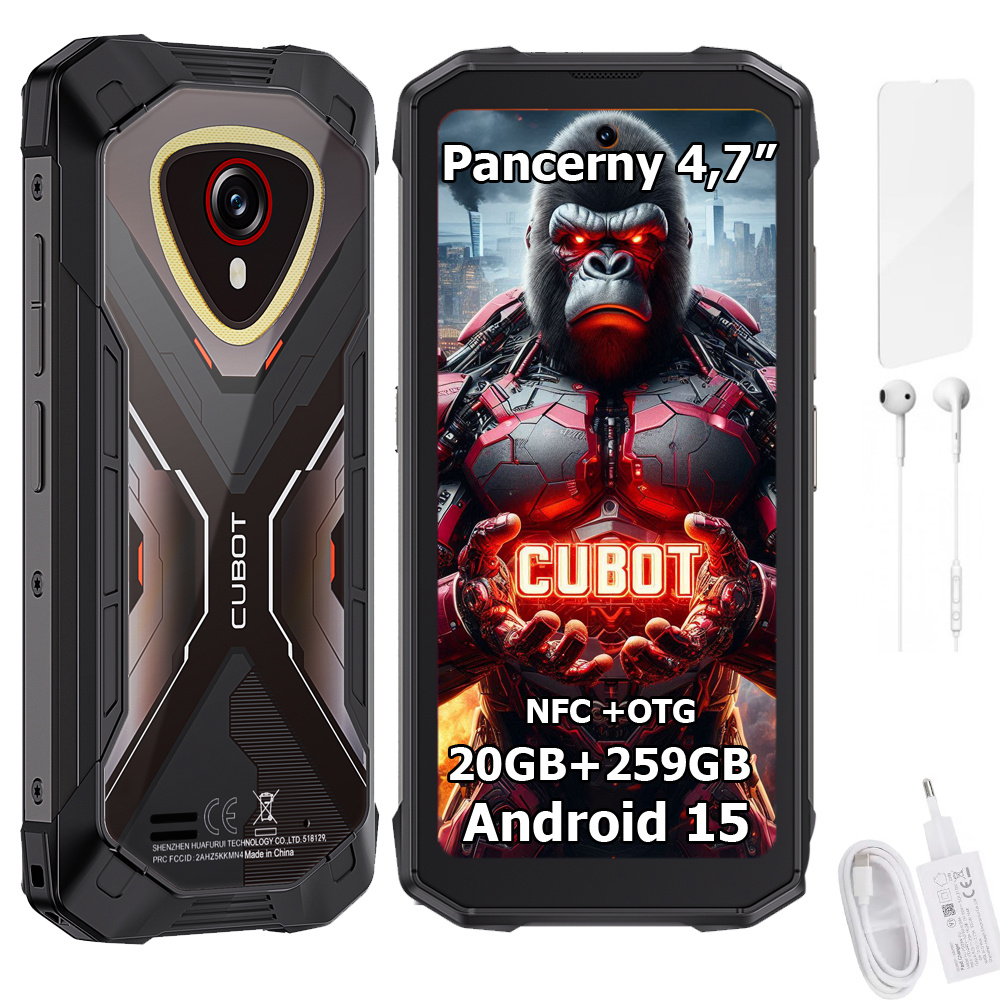 Mały Smartfon Pancerny CUBOT KINGKONG mini 4 20/256GB NFC DUAL SIM IP69K
