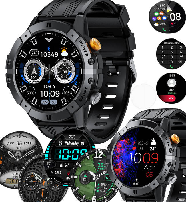 CUBOT C29 AI SMARTWATCH ZEGAREK SPORTOWY PANCERNY PULS ROZMOWY TELEFONICZNE
