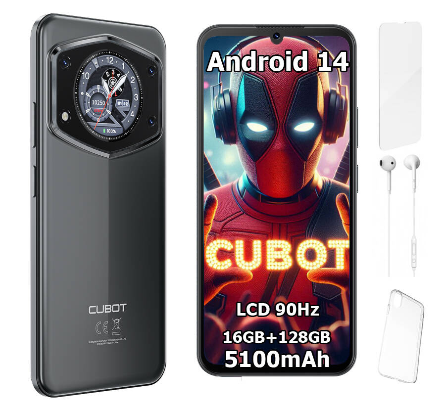 Smartfon CUBOT A30 6,74" 16/128GB DUAL SIM LTE ANDROID 14 + ETUI + FOLIA