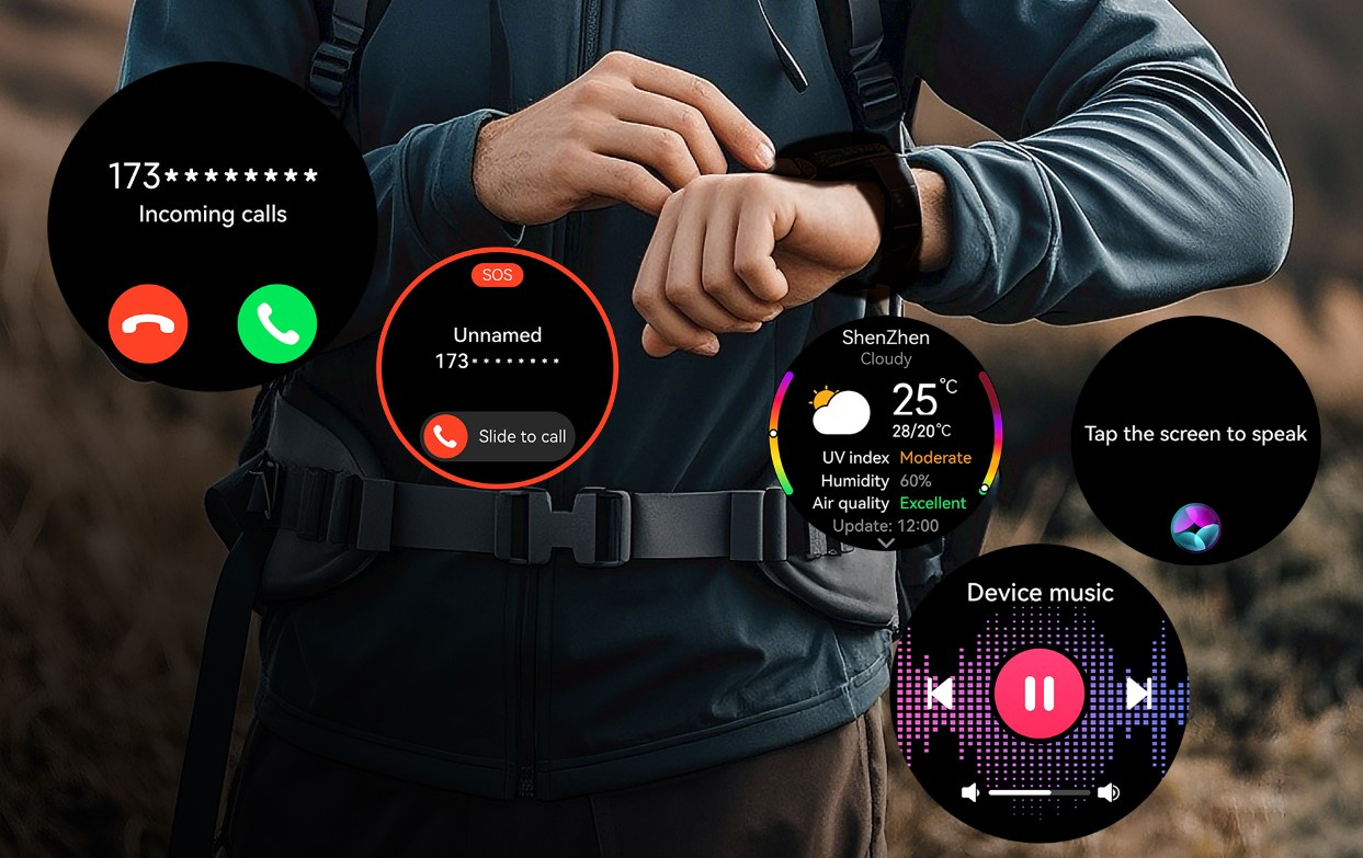 SMARTWATCH ZEGAREK MĘSKI CUBOT GT1 AMOLED GPS ROZMOWY PANCERNY MILITARNY